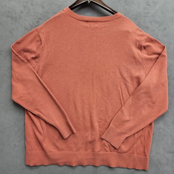 Goodfellow Sweater Crew Neck‎ Knit Pullover 2XL Mens Salmon Color Long Sleeve - Picture 2 of 7